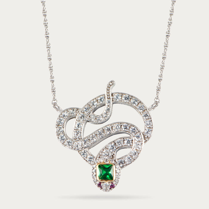 apples & figs EMERALD SERPENT NECKLACE