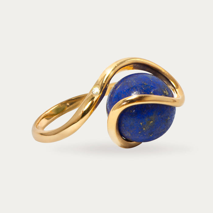 apples & figs EXOTIC LANDS LAPIS LAZULI BALL RING