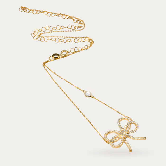 apples & figs GOLDEN RIBBON NECKLACE