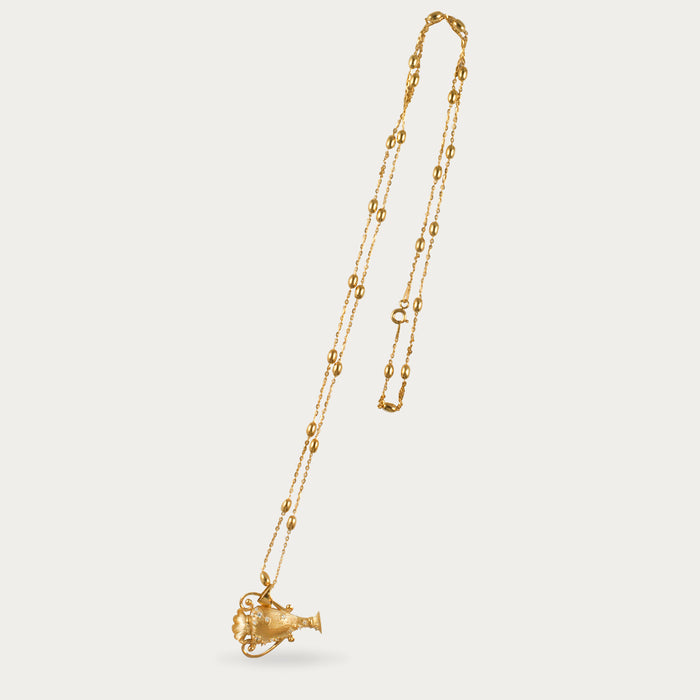 apples & figs MEMORIES AMPHORA PENDANT & OVAL CHAIN