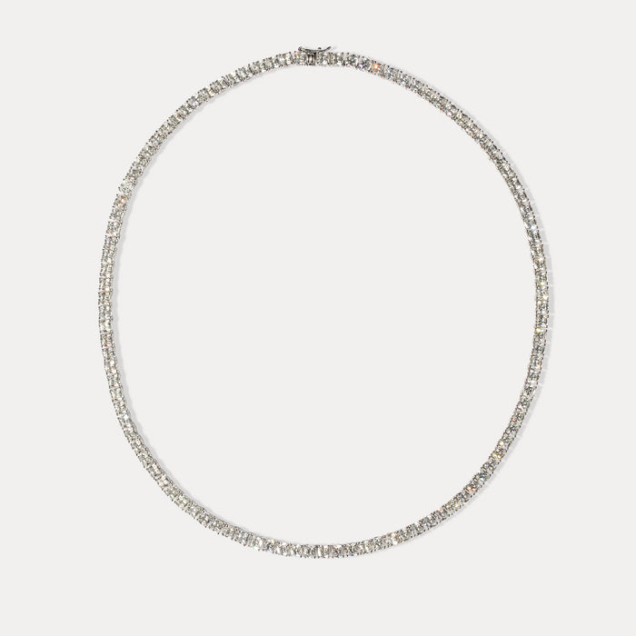 apples & figs Princess Cut Tennis Necklace
