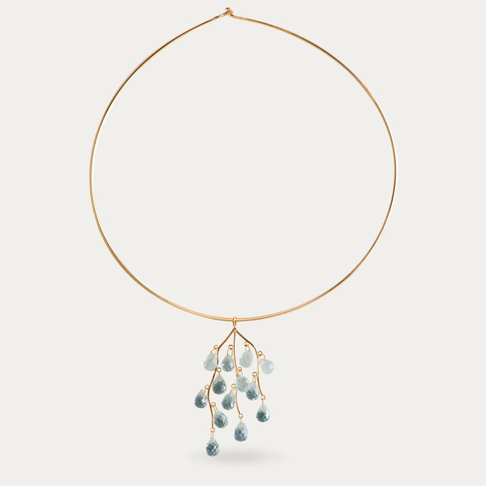 apples & figs SEA FOAM BLUE TOPAZ CHOKER
