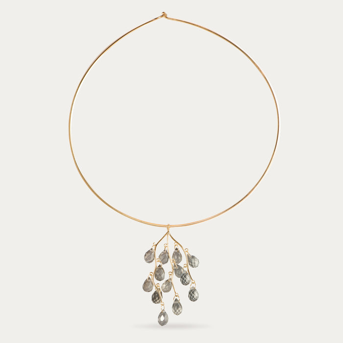 apples & figs SEA SHORE SMOKY QUARTZ CHOKER
