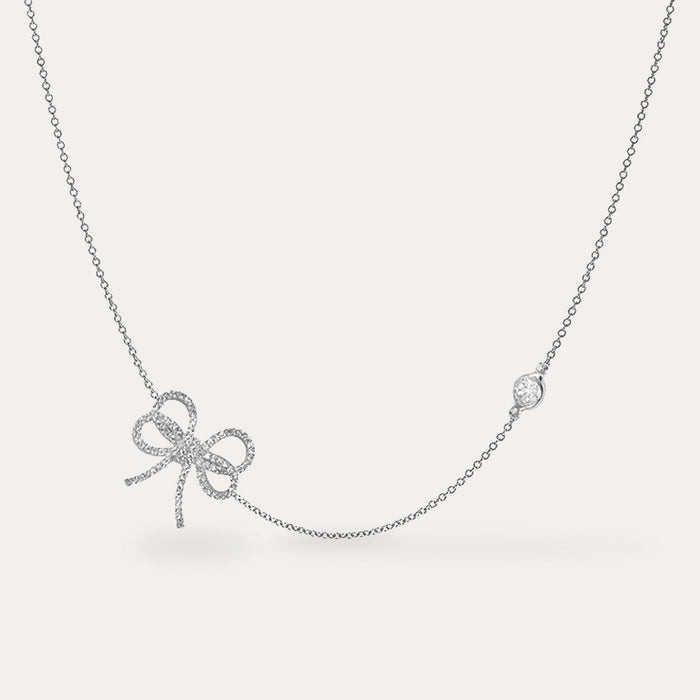apples & figs SILVER RIBBON NECKLACE