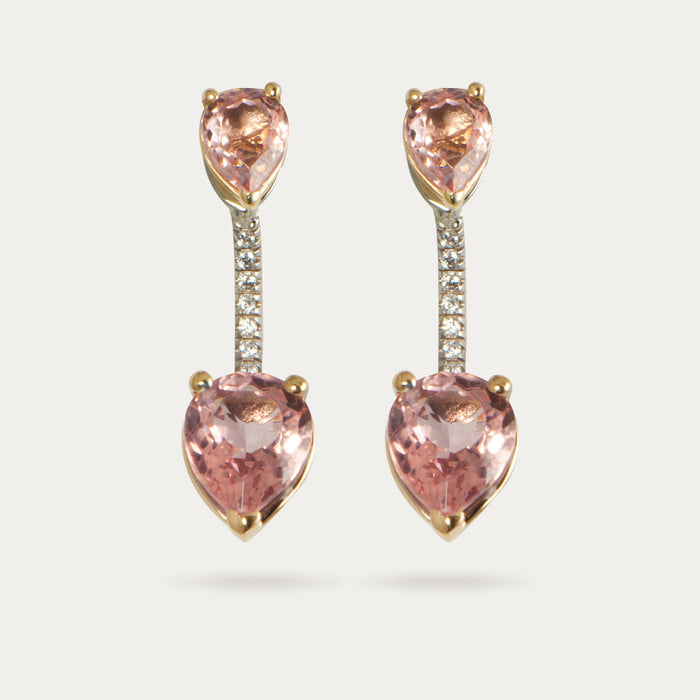 apples & figs Toi & Moi Morganite Ear Jackets