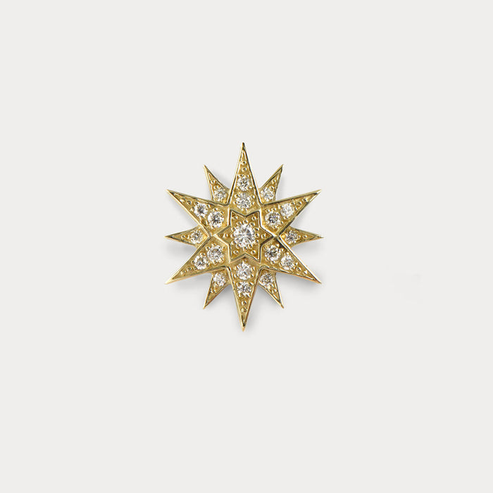 apples & figs Celestial Star 14k gold diamond Single Stud