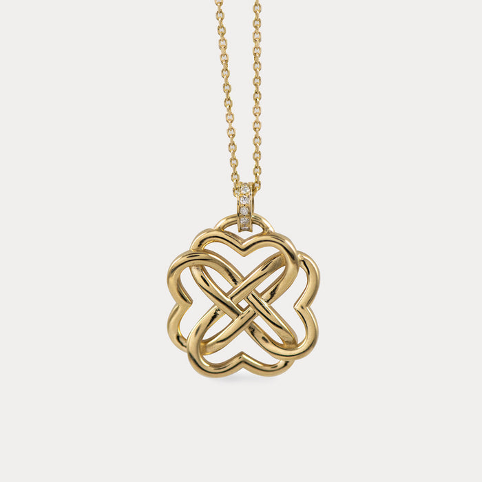 apples & figs ETERNAL LOVE 14k GOLD BOUND HEARTS PENDANT