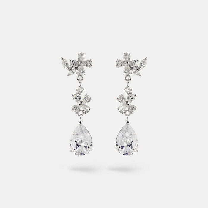 apples & figs Fantasy Cherry Blossom Cubic Zirconia Earrings