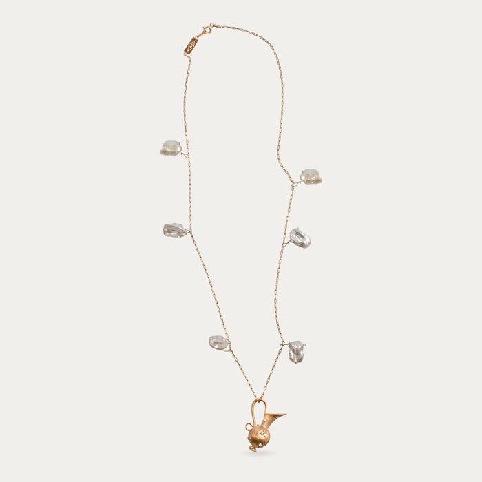 apples & figs Fill me up with memories petal pearl necklace