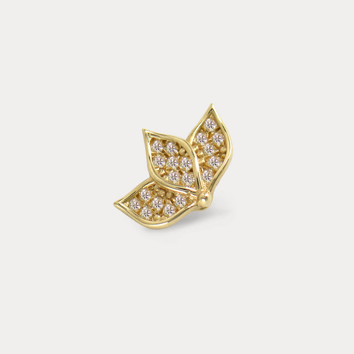 apples & figs PETAL TOTEMS LOTUS 14k GOLD SINGLE STUD