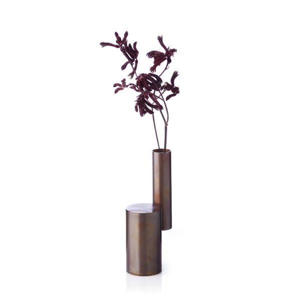 applicata Balance candleholder / vase brown brass