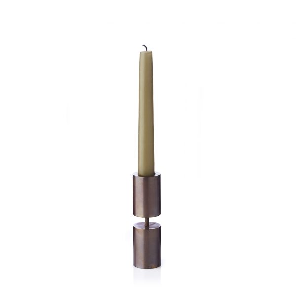 applicata Solid candleholder brown brass