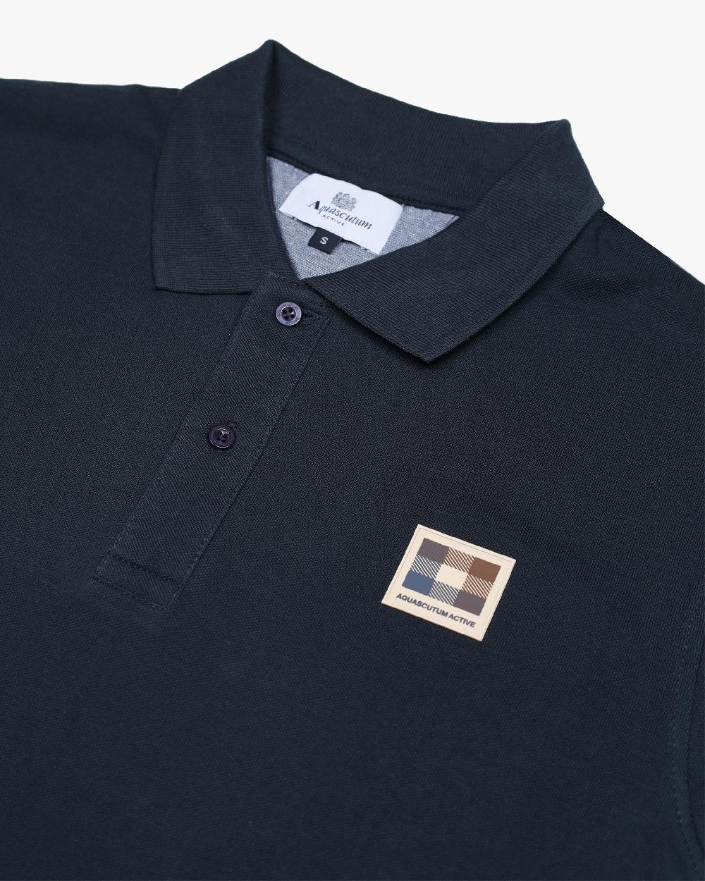 Aquascutum ACTIVE CHECK PATCH POLO