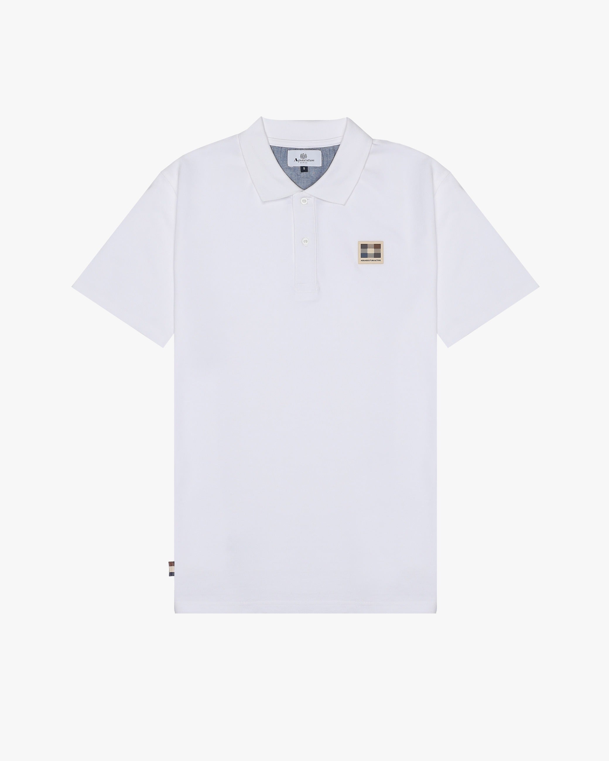 aquascutum ACTIVE CHECK PATCH POLO