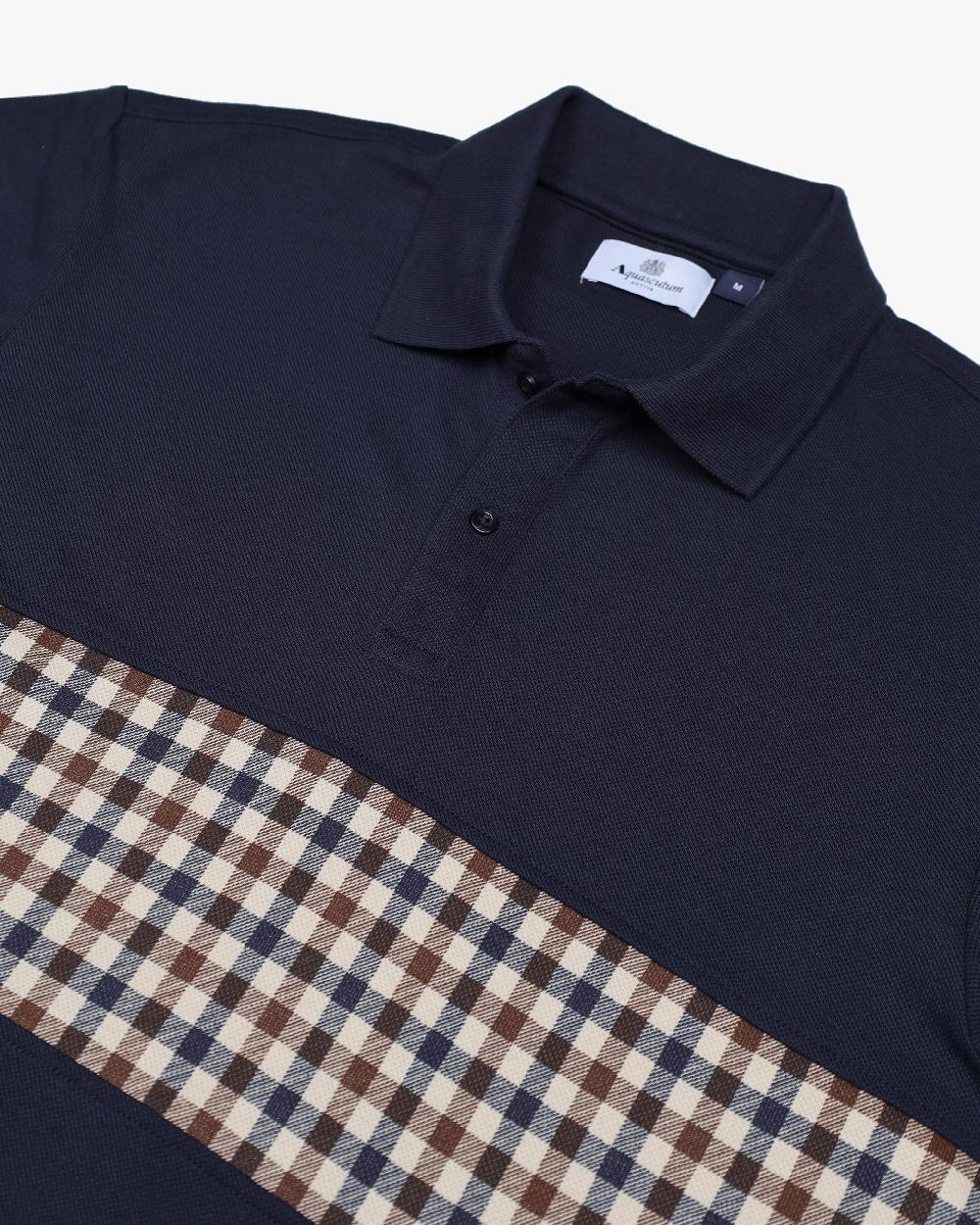 Aquascutum ACTIVE CLUB CHECK INSERT POLO