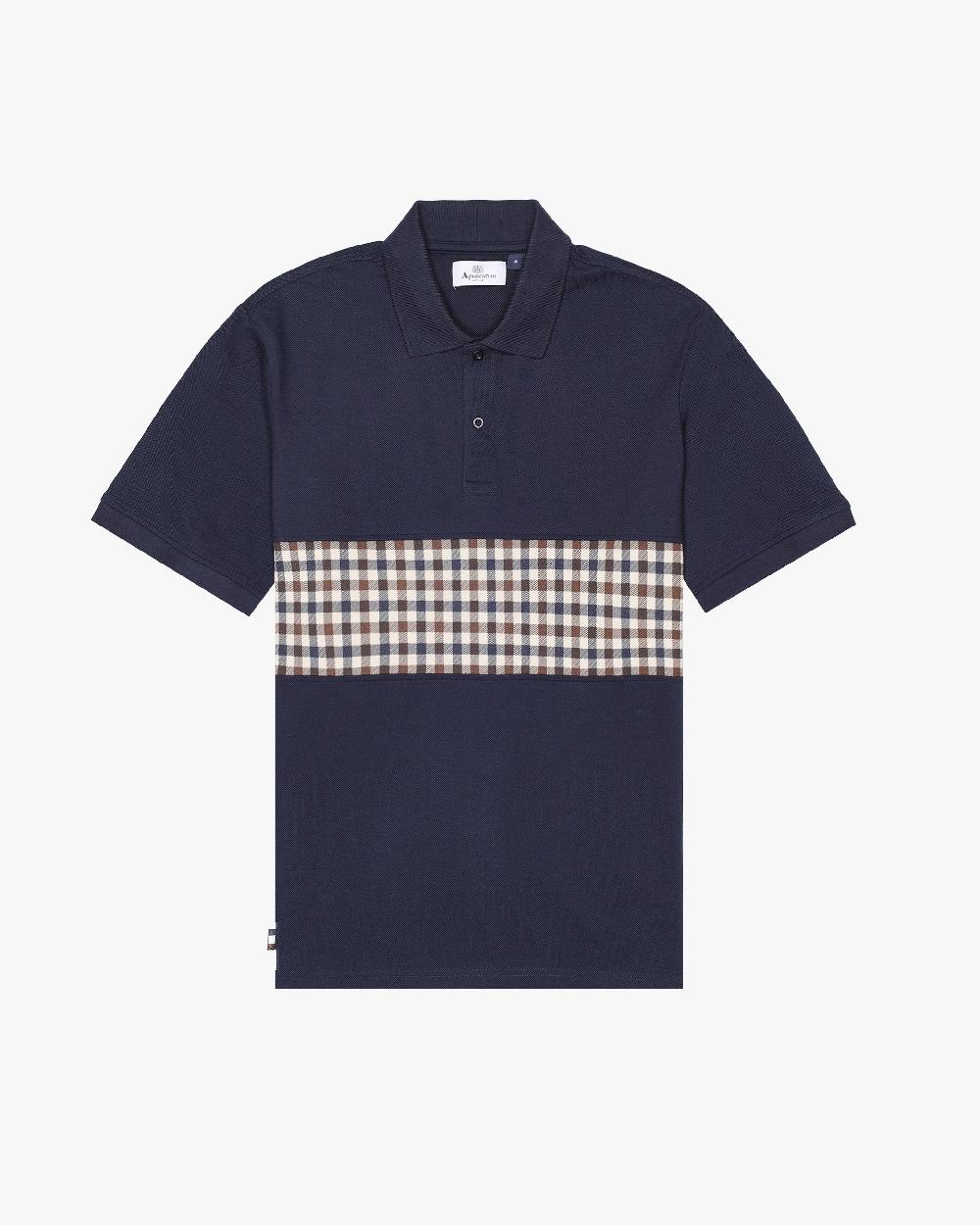 aquascutum ACTIVE CLUB CHECK INSERT POLO