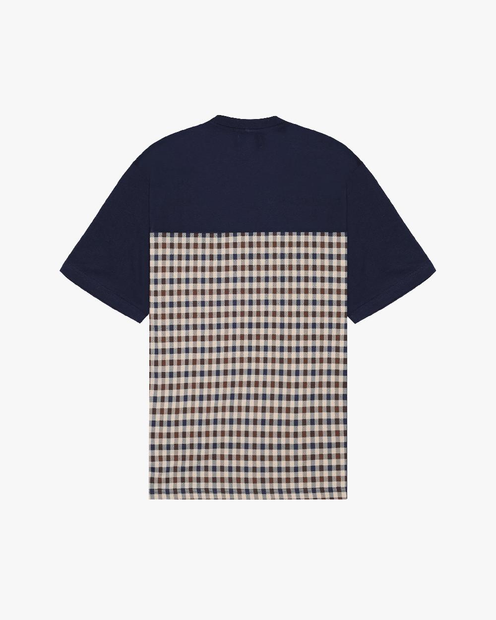Aquascutum ACTIVE CLUB CHECK LOGO T-SHIRT