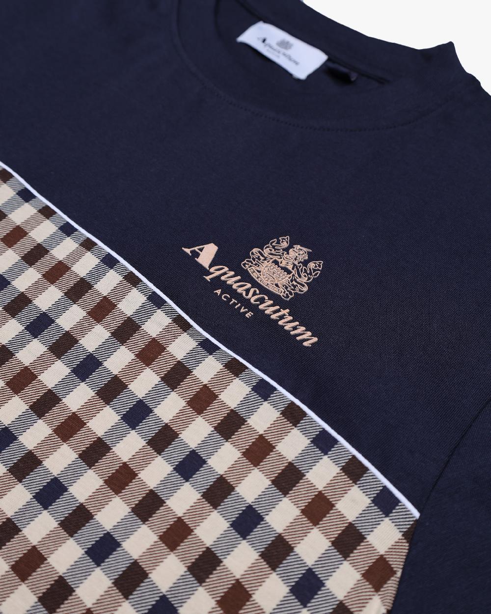 Aquascutum ACTIVE CLUB CHECK LOGO T-SHIRT