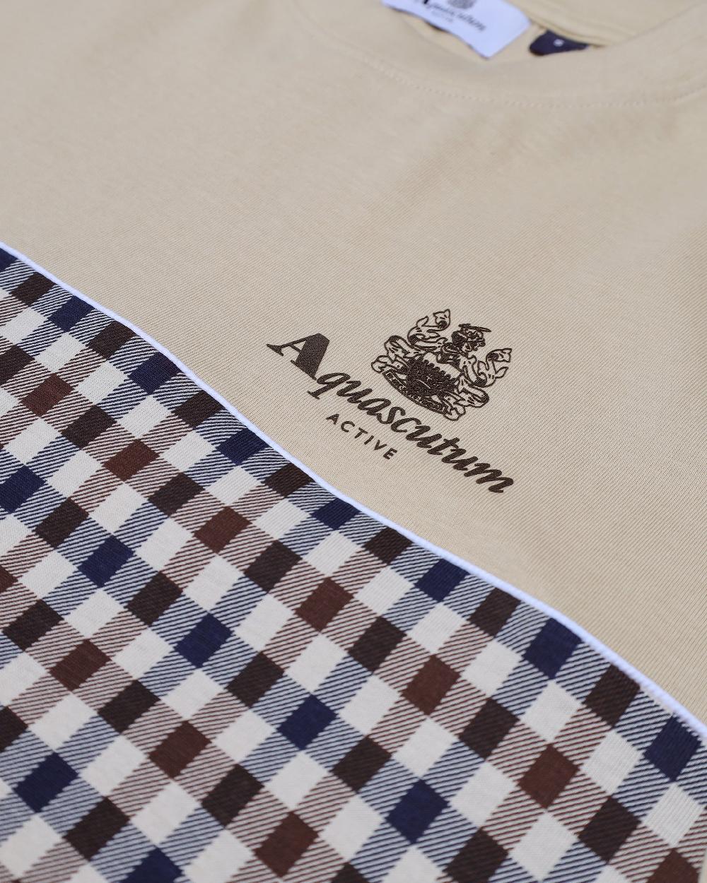 Aquascutum ACTIVE CLUB CHECK LOGO T-SHIRT