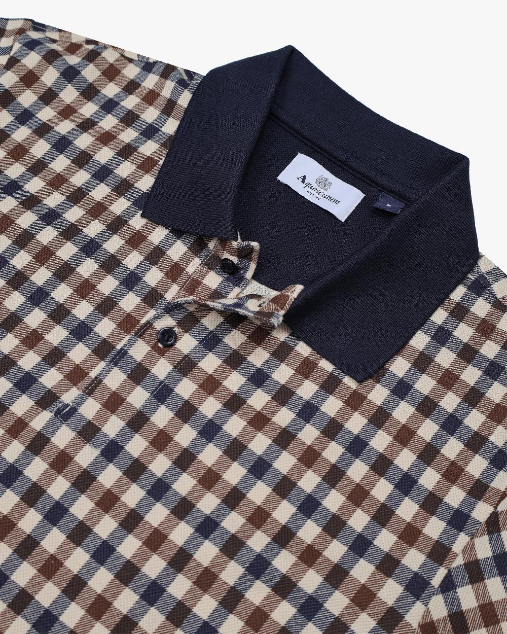 Aquascutum ACTIVE CLUB CHECK PIQUET POLO