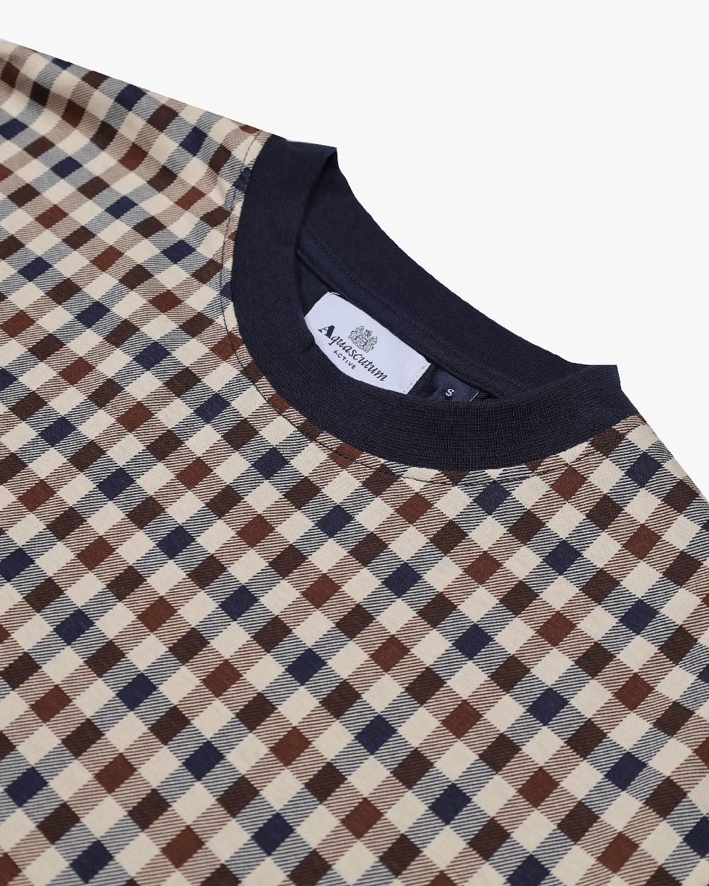 Aquascutum ACTIVE SIDE CLUB CHECK T-SHIRT