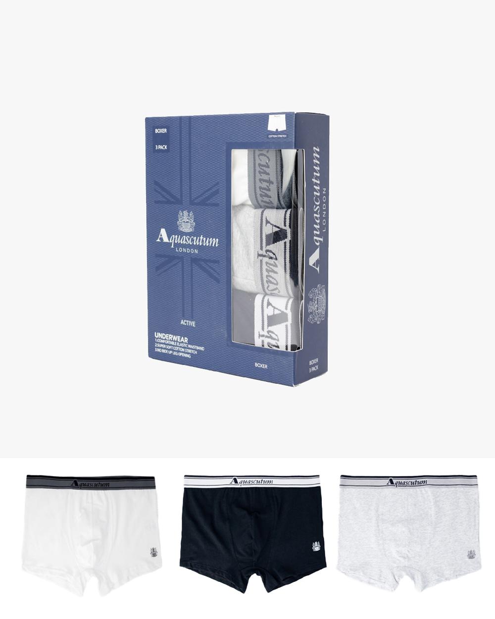 Aquascutum ACTIVE UNDERWEAR BOXER TRIPLE PACK