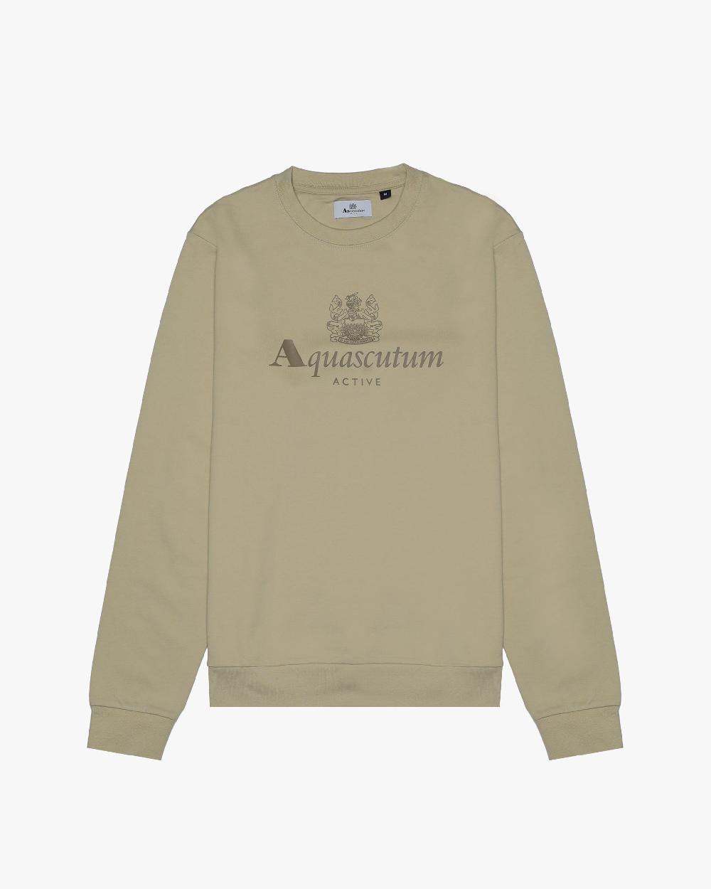 aquascutum BIG LOGO CREWNECK