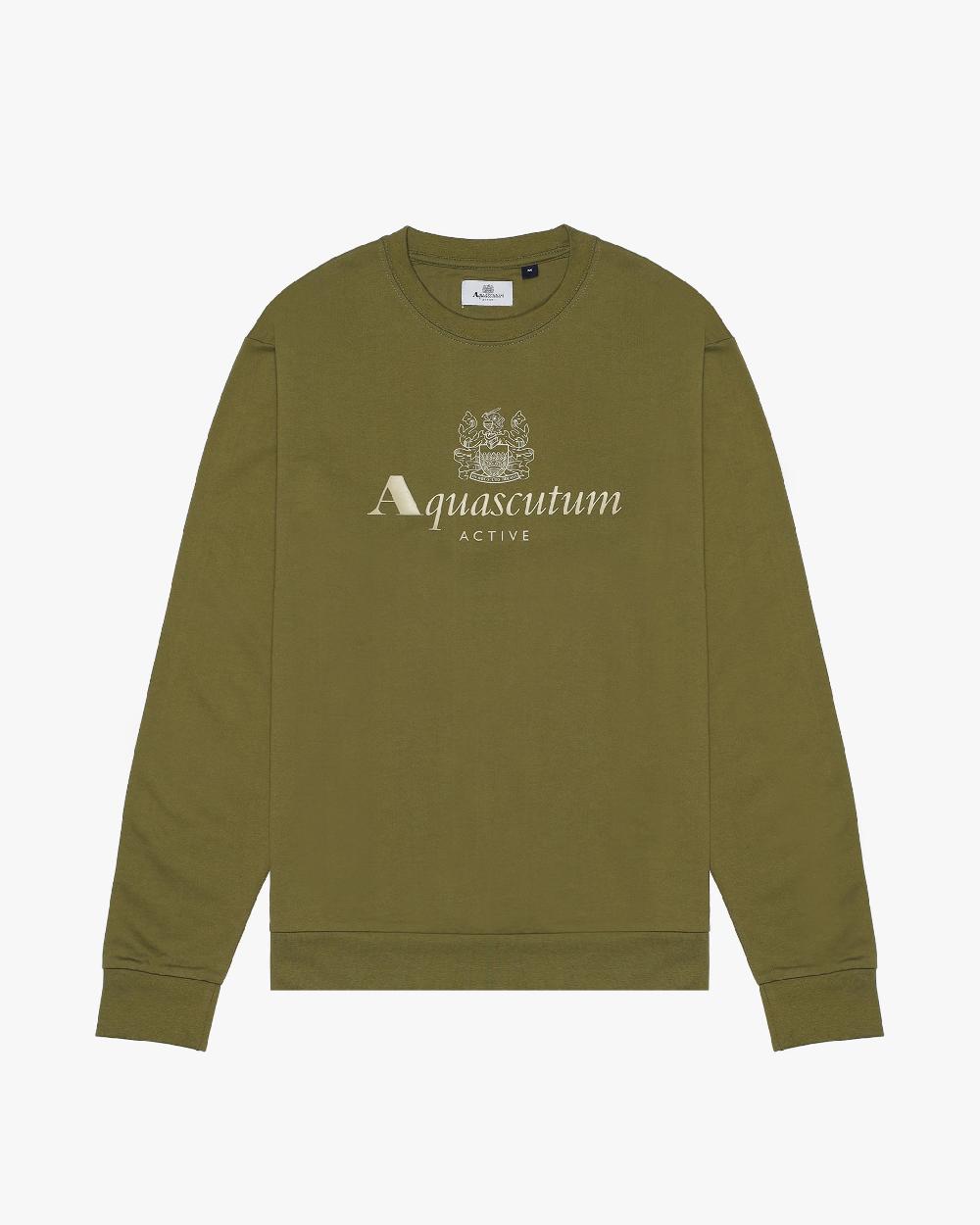 aquascutum BIG LOGO CREWNECK