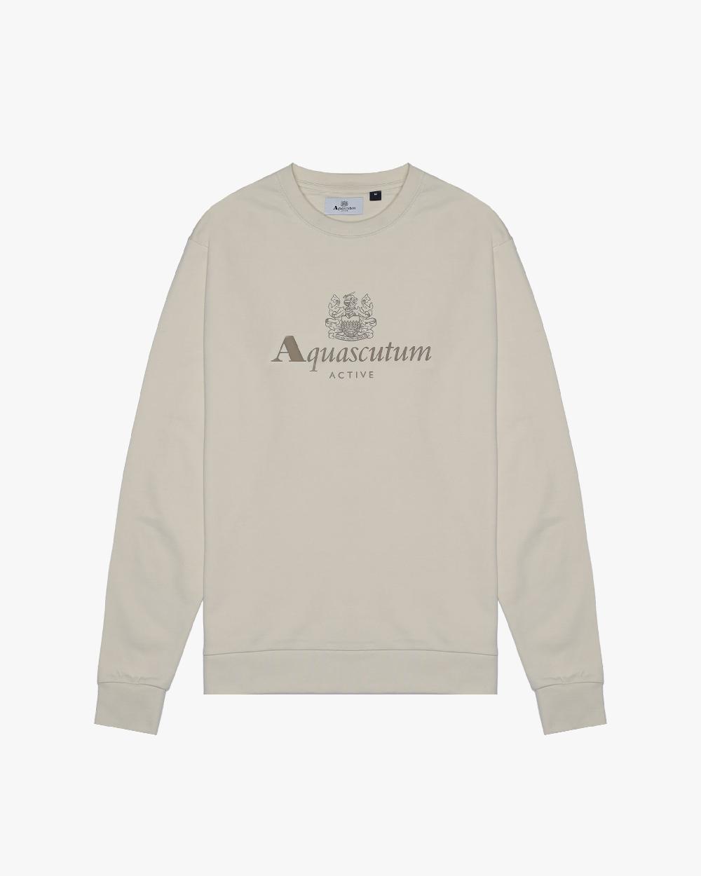aquascutum BIG LOGO CREWNECK
