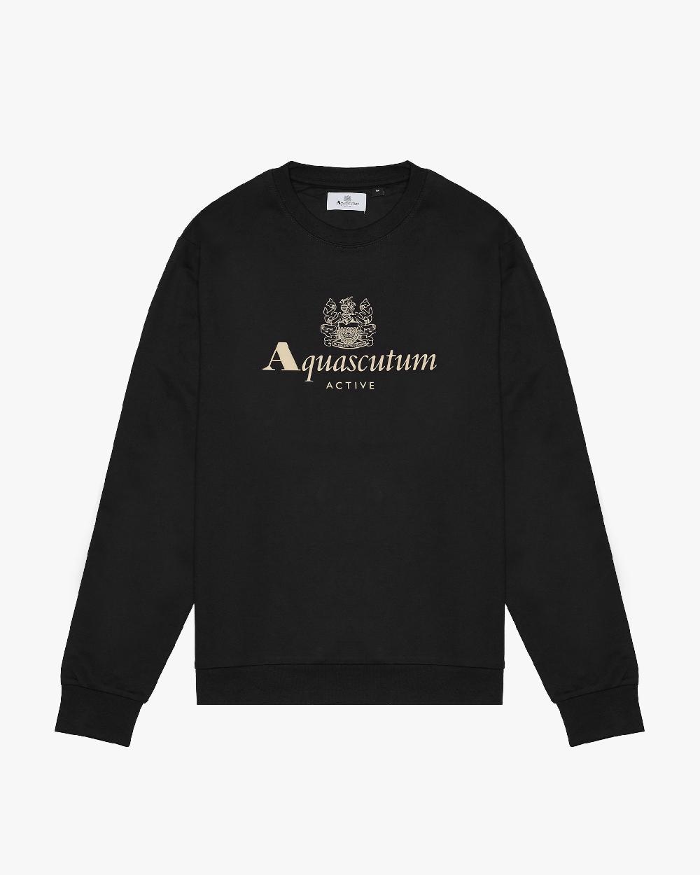 aquascutum BIG LOGO CREWNECK