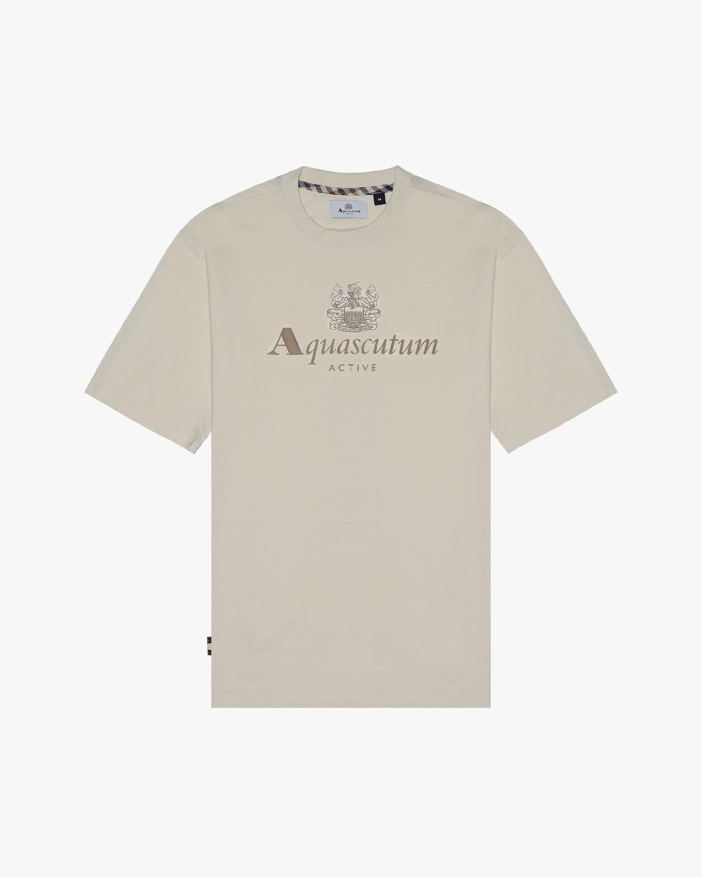 aquascutum BIG LOGO T-SHIRT
