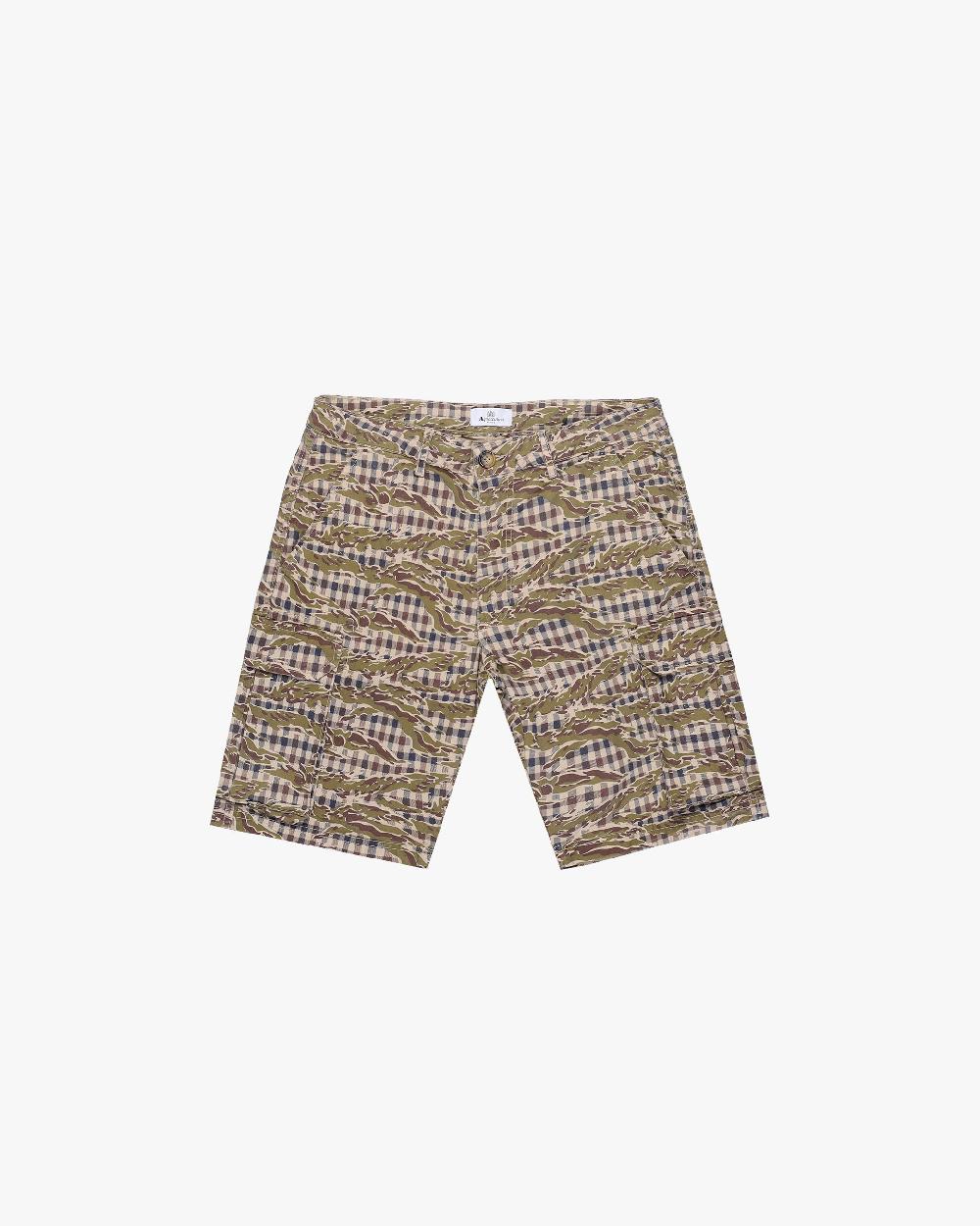 aquascutum CAMO CLUB CHECK SHORT CARGO