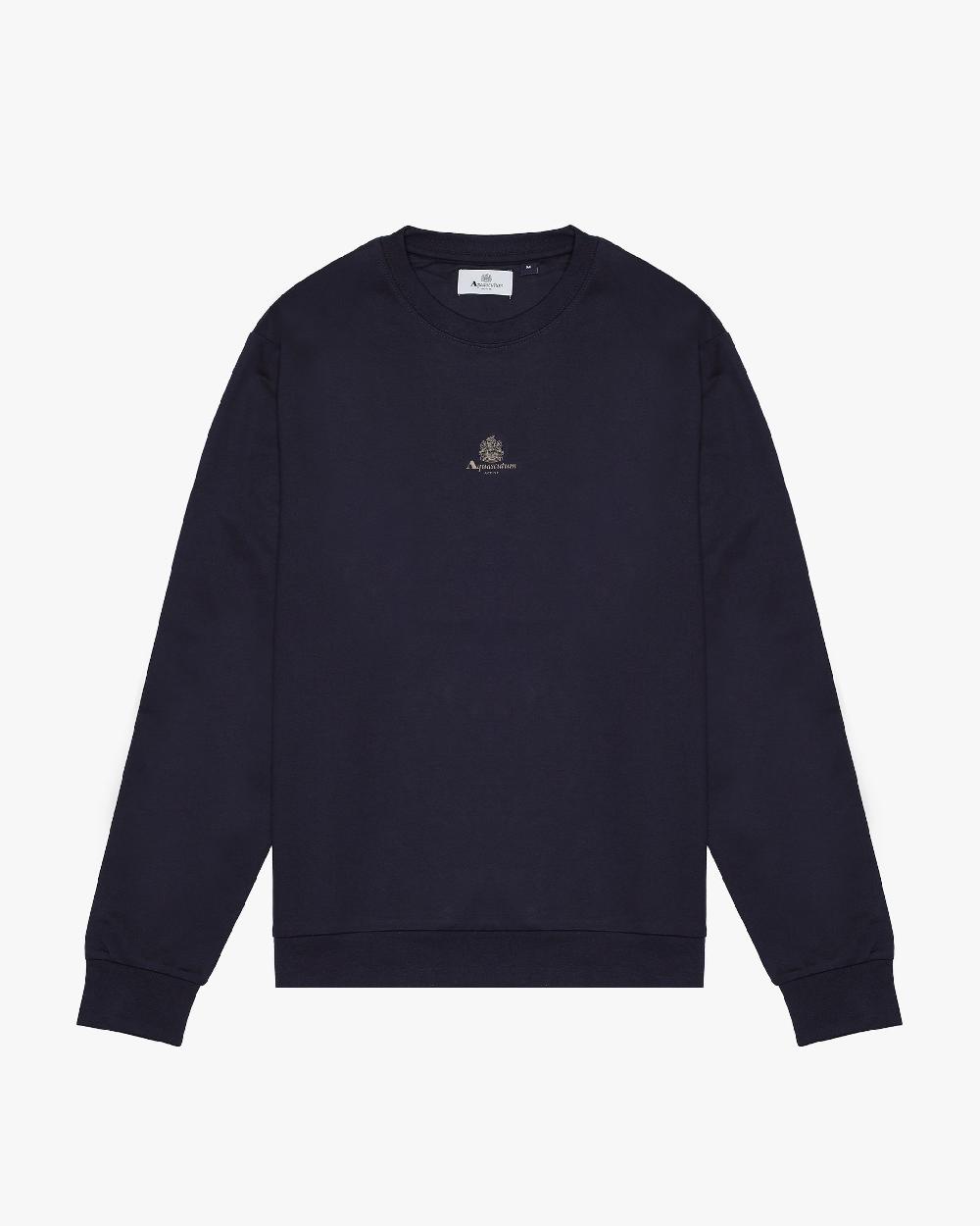 aquascutum CENTERED LOGO CREWNECK