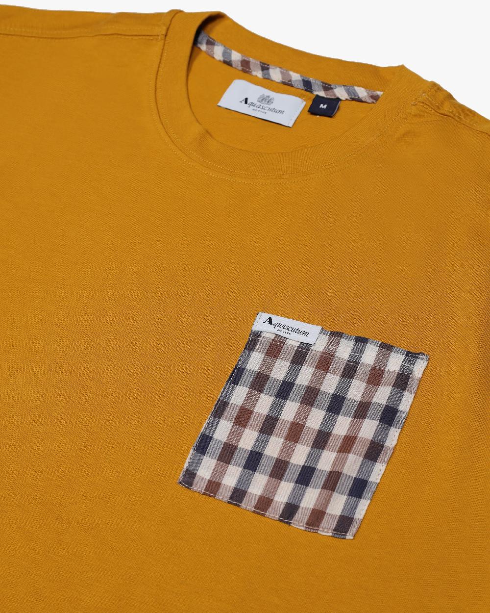 Aquascutum CLUB CHECK POCKET T-SHIRT