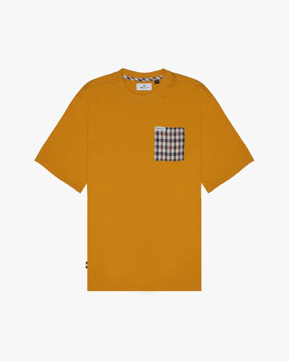 aquascutum CLUB CHECK POCKET T-SHIRT