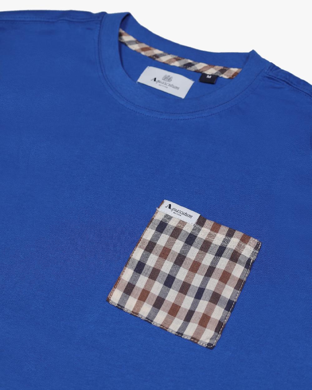 Aquascutum CLUB CHECK POCKET T-SHIRT