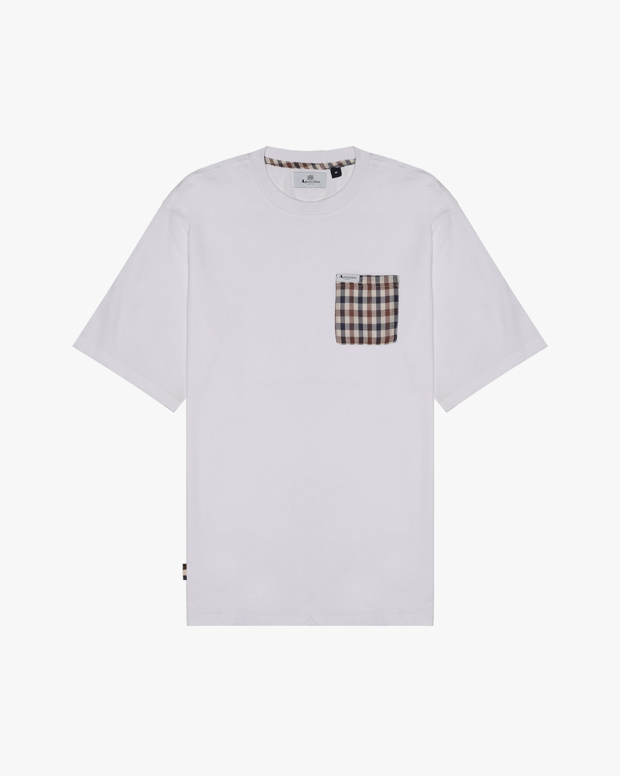 aquascutum CLUB CHECK POCKET T-SHIRT