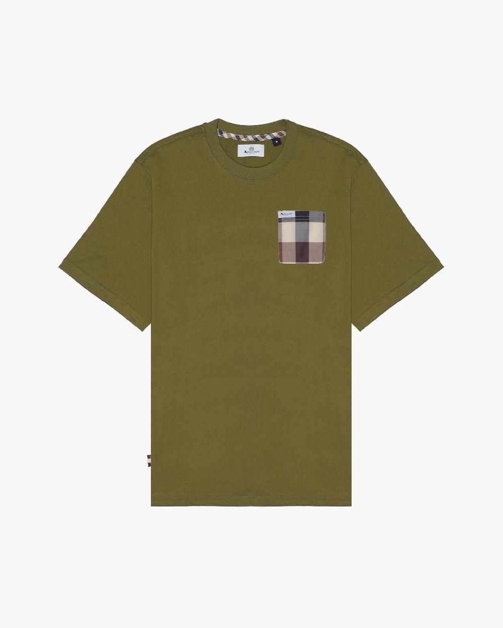 aquascutum MACRO CLUB CHECK T-SHIRT