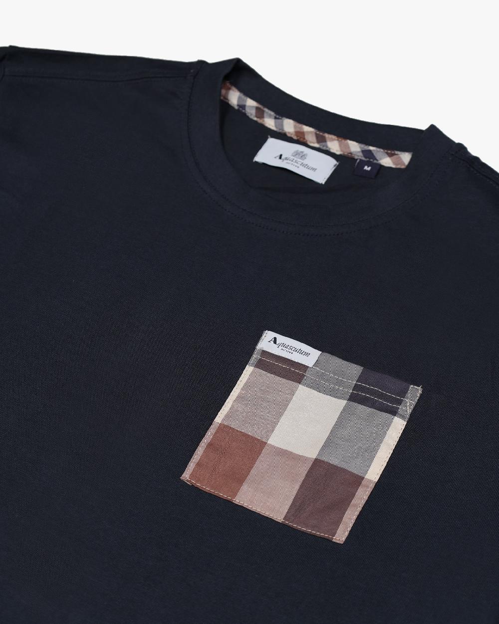 Aquascutum MACRO CLUB CHECK T-SHIRT