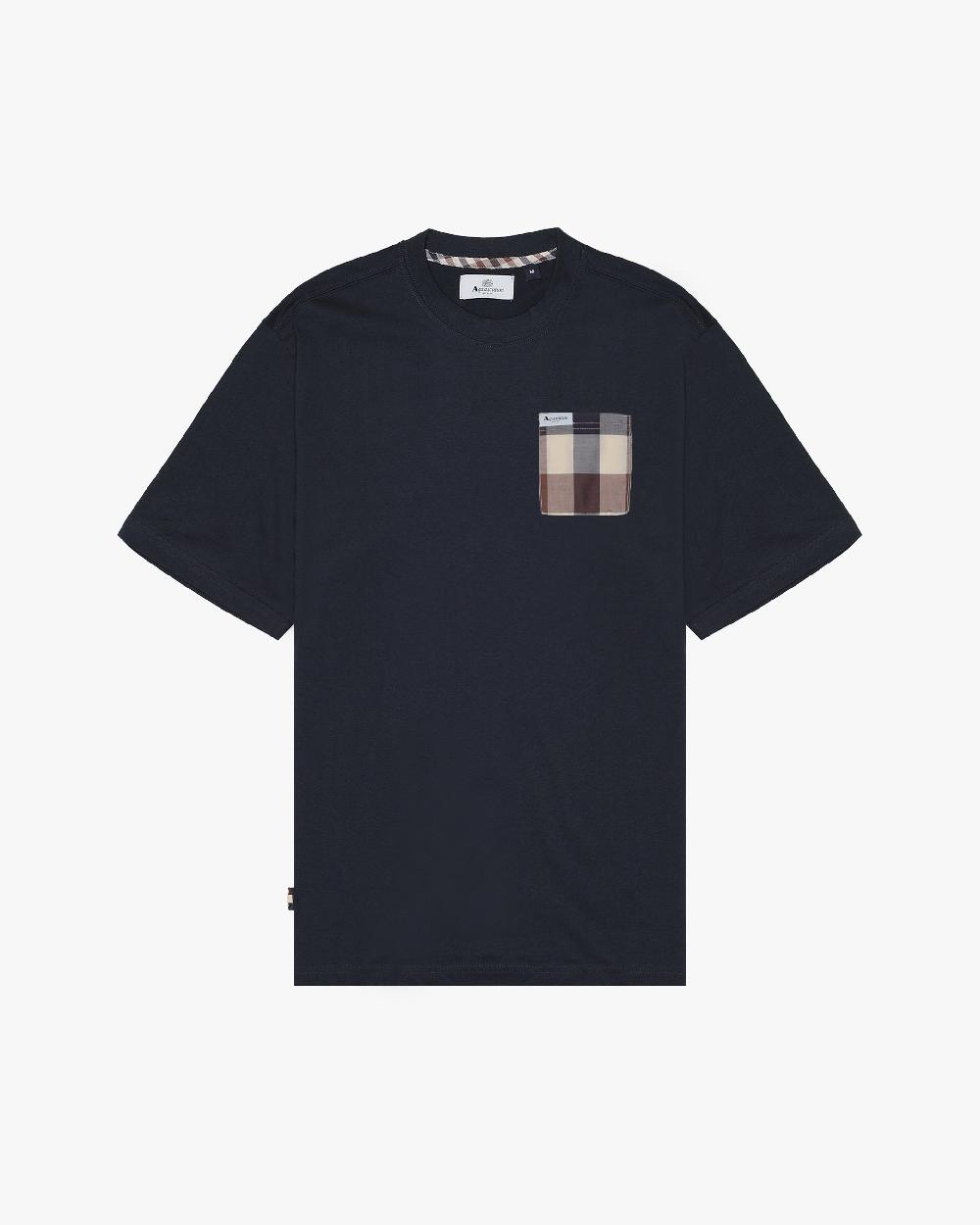 aquascutum MACRO CLUB CHECK T-SHIRT