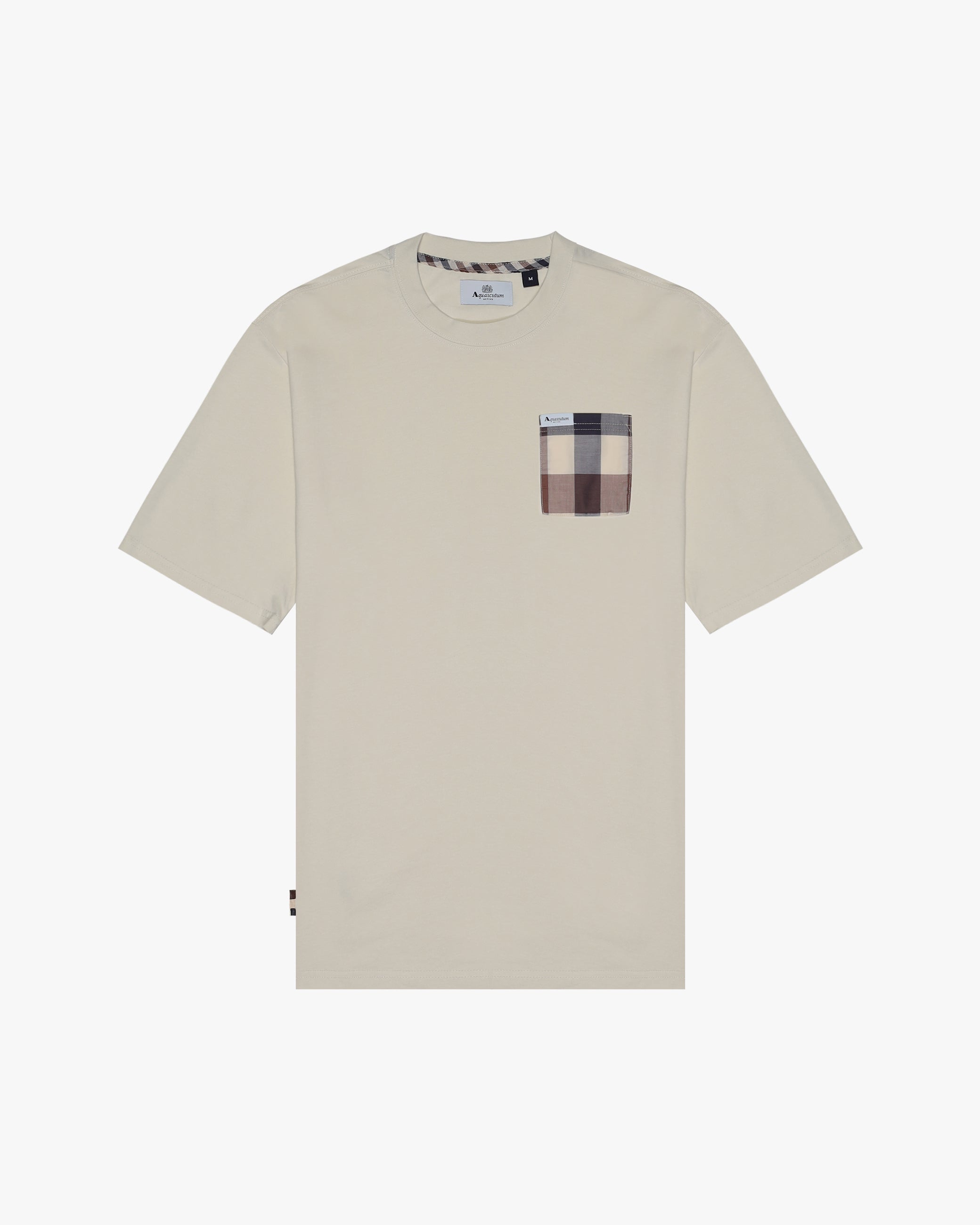 aquascutum MACRO CLUB CHECK T-SHIRT