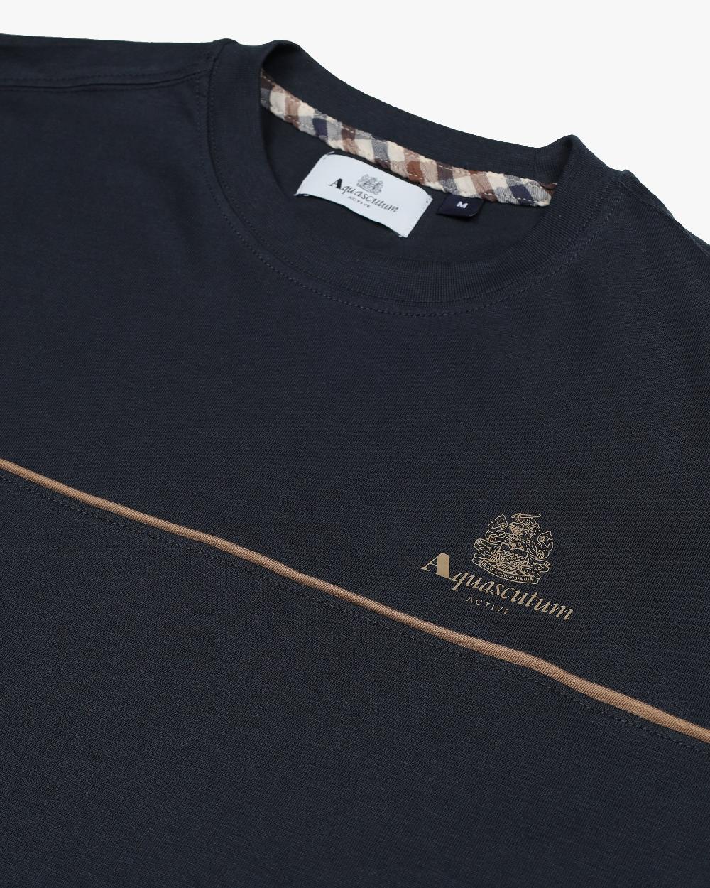Aquascutum PIPING SMALL LOGO T-SHIRT