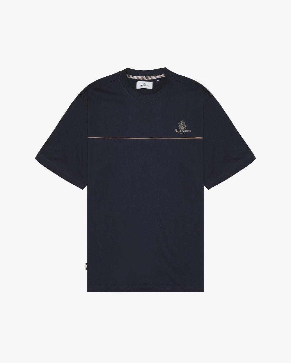 aquascutum PIPING SMALL LOGO T-SHIRT