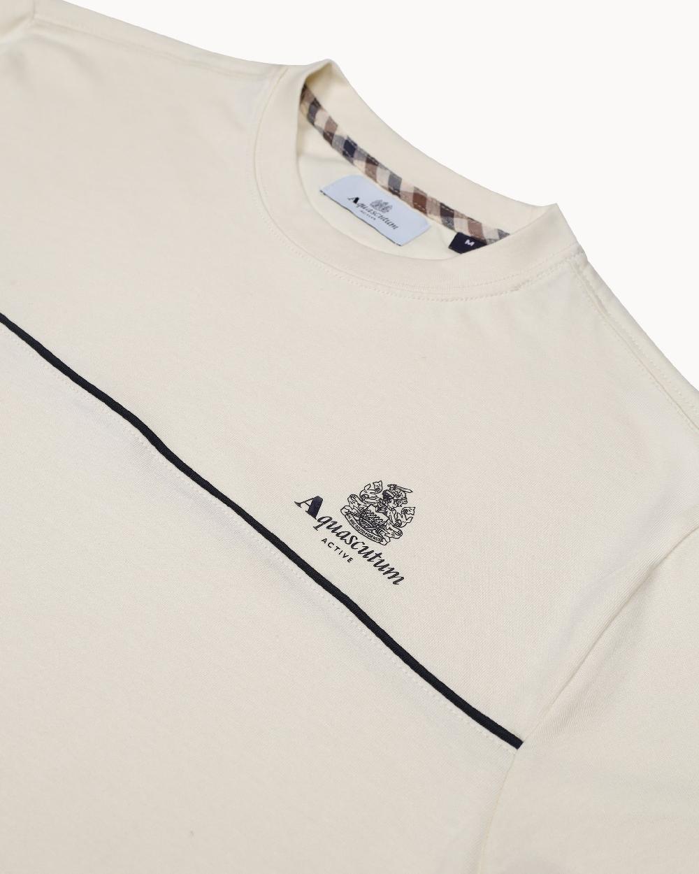 Aquascutum PIPING SMALL LOGO T-SHIRT