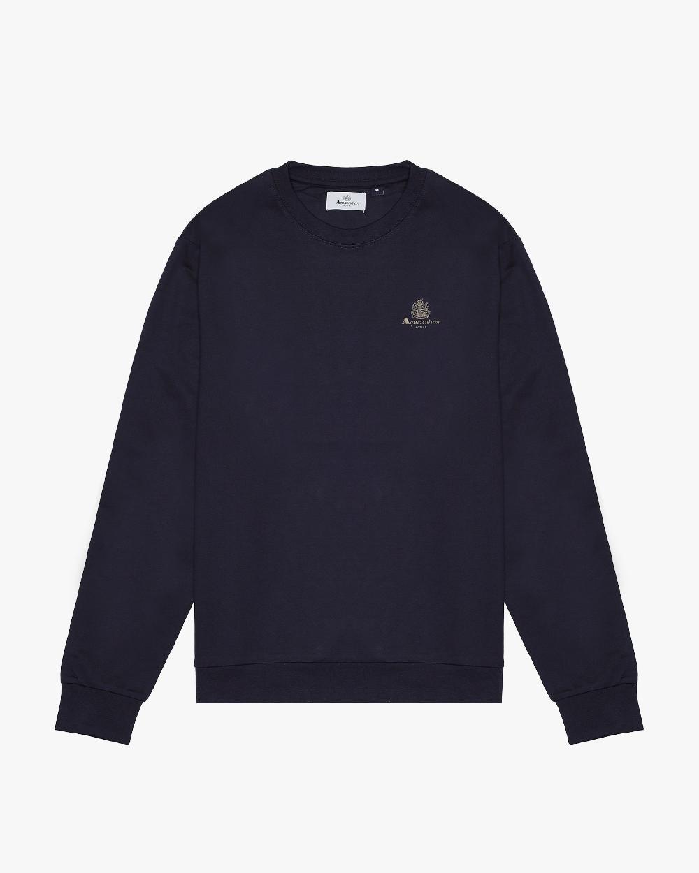 aquascutum SMALL LOGO CREWNECK