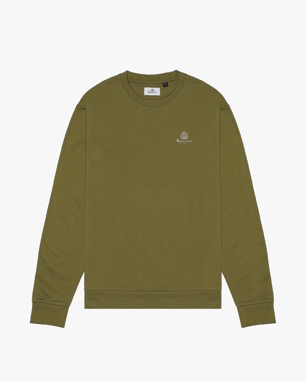aquascutum SMALL LOGO CREWNECK