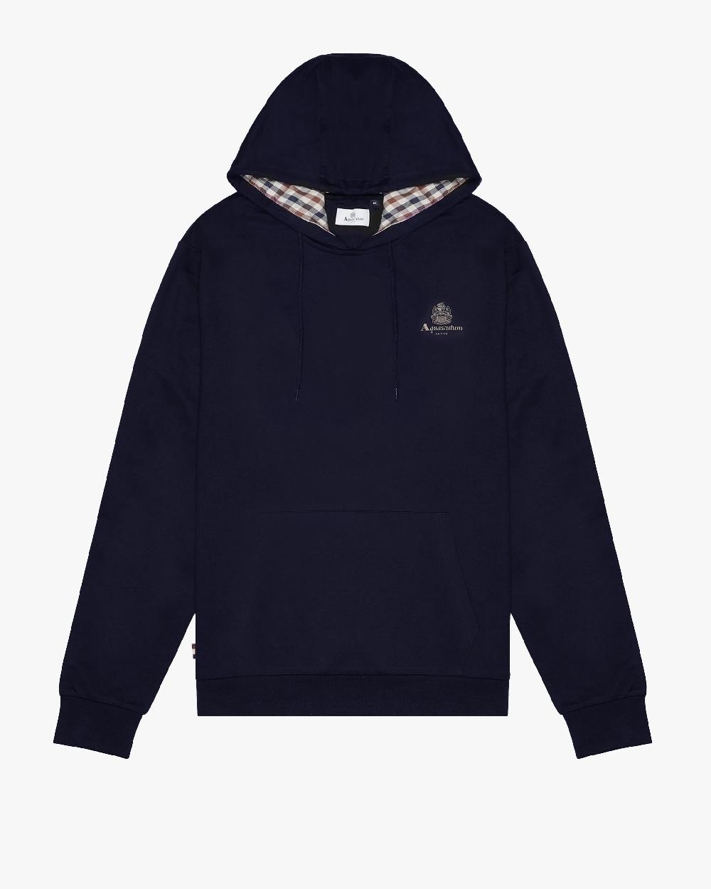 aquascutum SMALL LOGO HOODIE