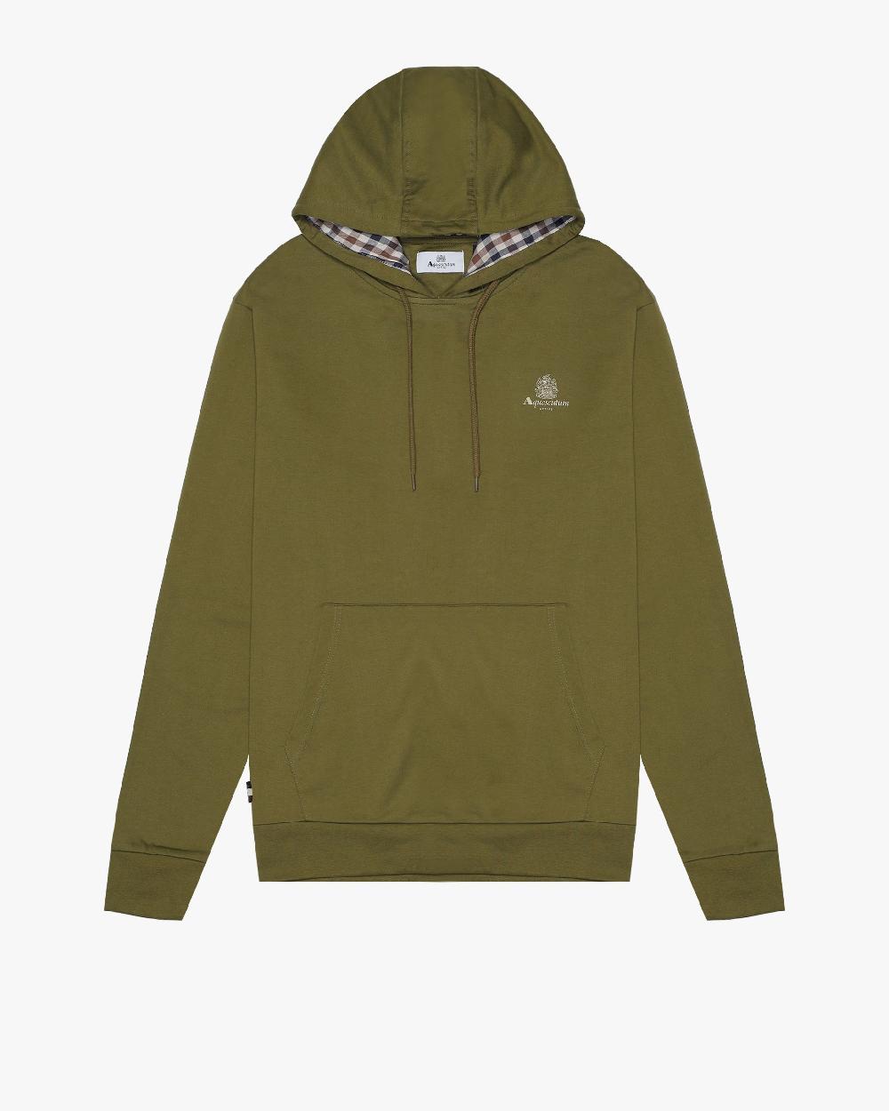 aquascutum SMALL LOGO HOODIE