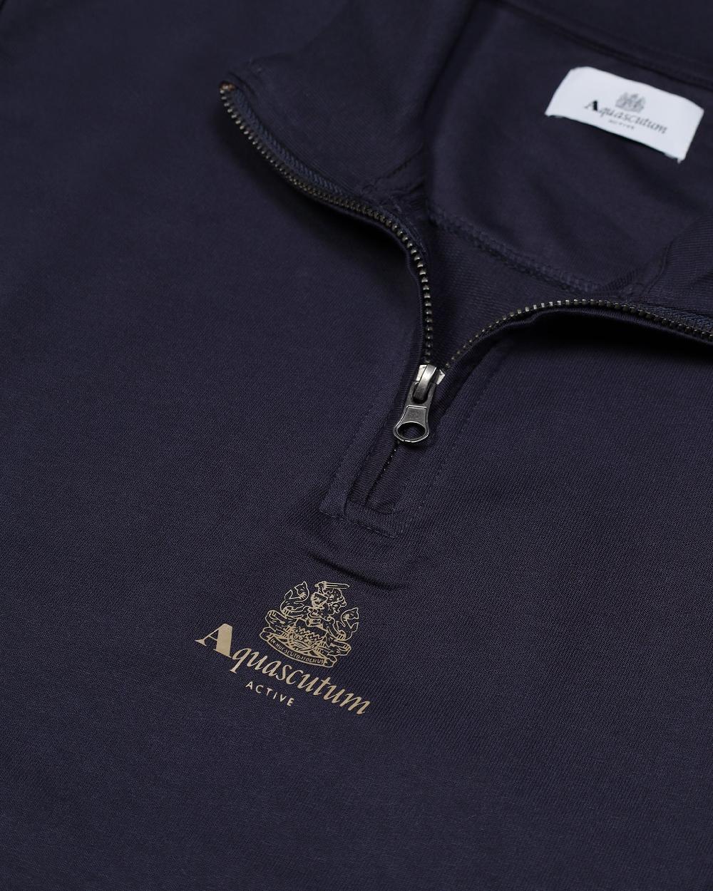 Aquascutum SMALL LOGO QUARTER ZIP