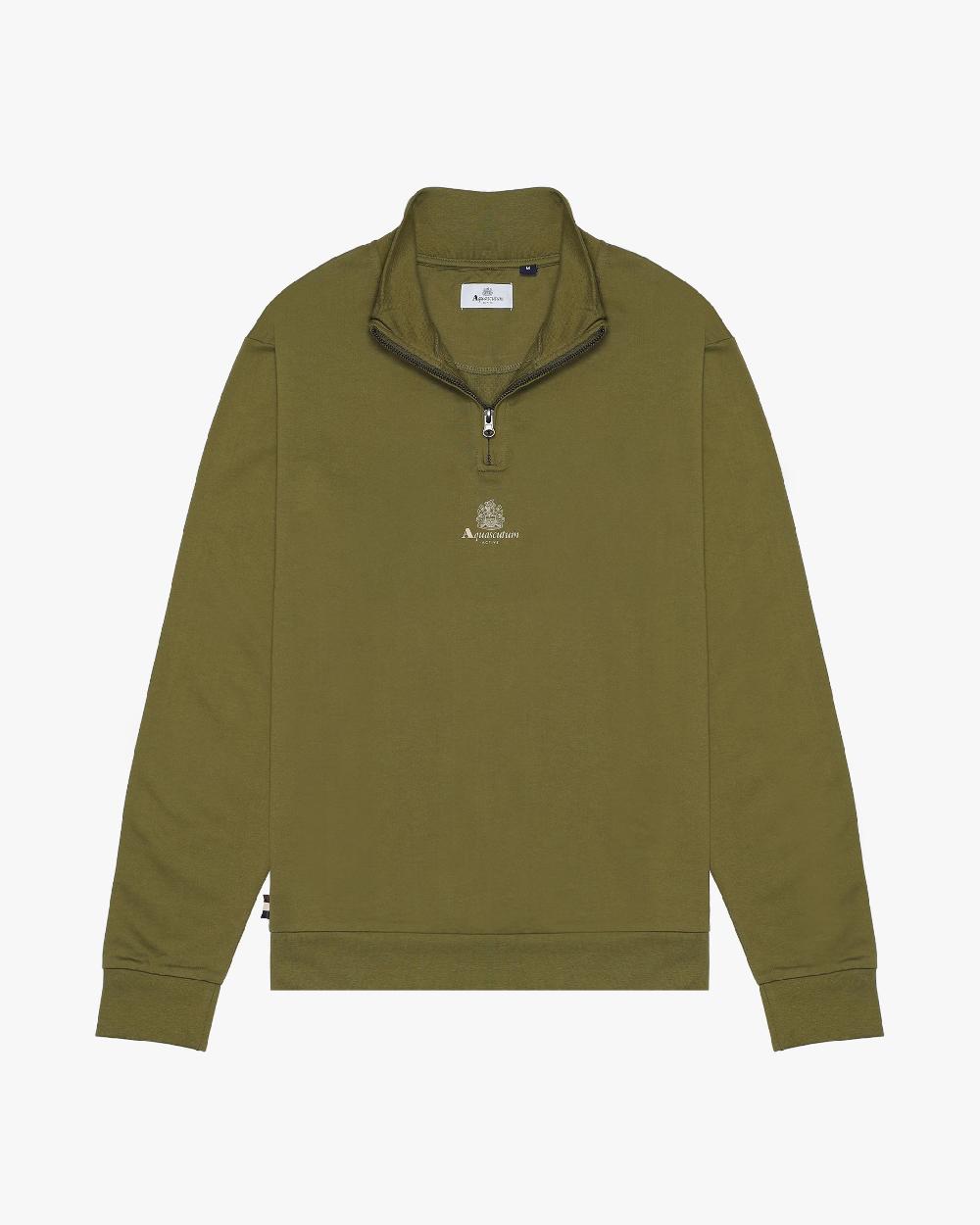 aquascutum SMALL LOGO QUARTER ZIP